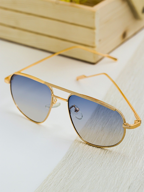 

Bellofox Unisex Blue Lens & Gold-Toned Oversized Sunglasses, Pink