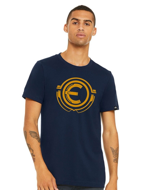 

Planet Superheroes Men Navy Blue Printed Pure Cotton T-shirt