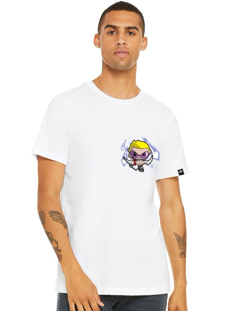 

Planet Superheroes Men White Printed Pure Cotton T-shirt