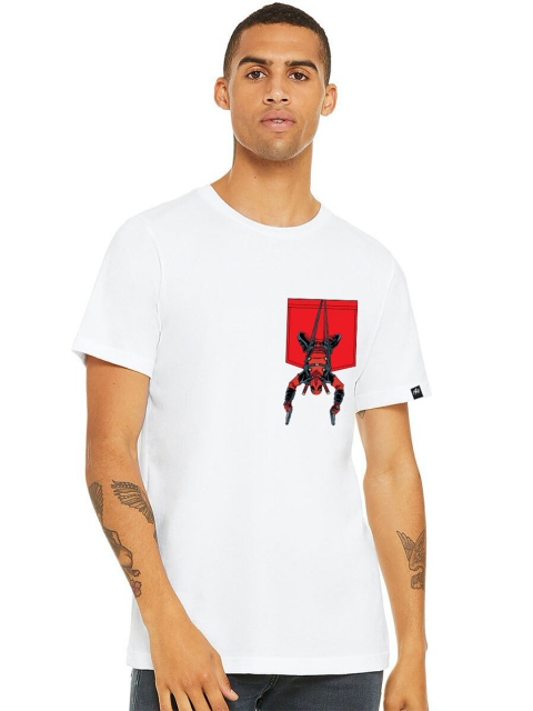 

Planet Superheroes Men White Printed Pure Cotton T-shirt