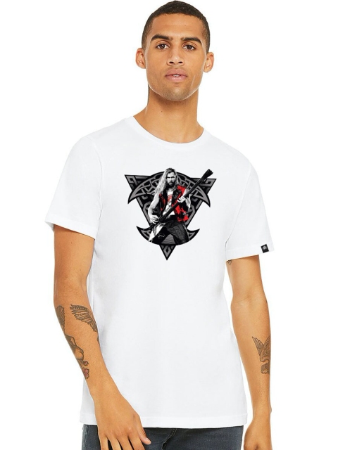 

Planet Superheroes Men White Printed Pure Cotton Applique T-shirt