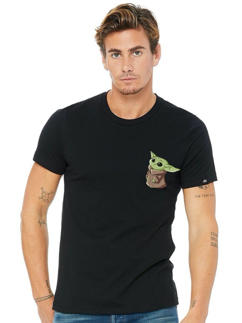 

Planet Superheroes Men Black Star Wars Pure Cotton T-shirt