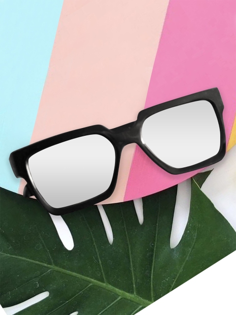 

Spiky Unisex Kids Mirrored Lens & Black Square Sunglasses with UV Protected Lens