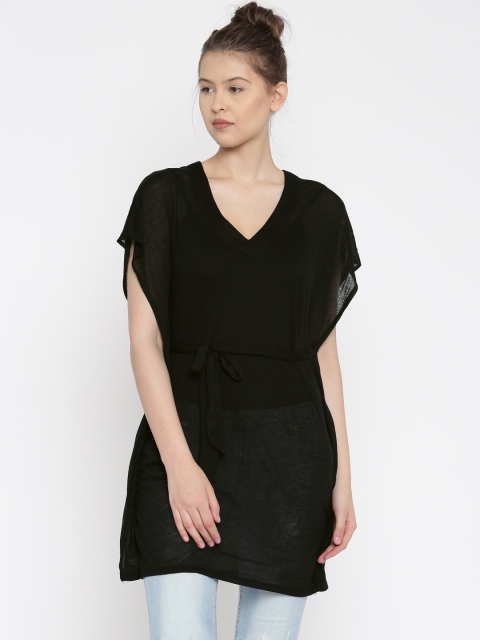 

ALCOTT Women Black Solid Kaftan Top
