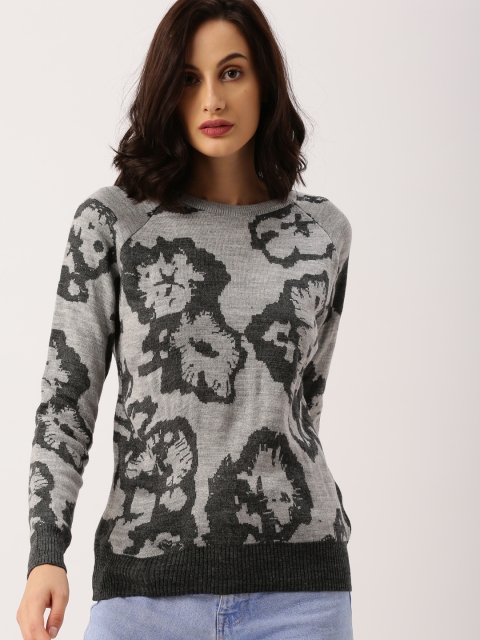 

all about you Women Grey Jacquard Pullover