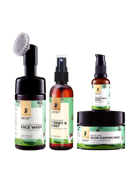 

Pilgrim Secrets of Seville Squalane Anti-Ageing Clear Skin Hydrator Combo, Green