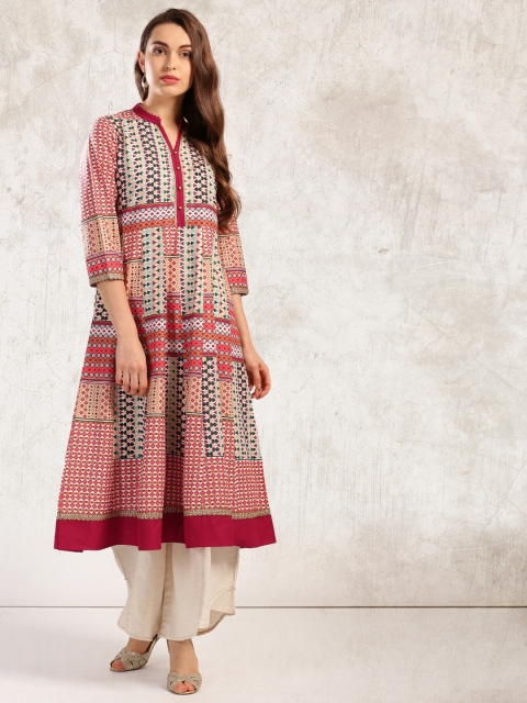 

Anouk Women Multicoloured Printed A-Line Kurta, Multi