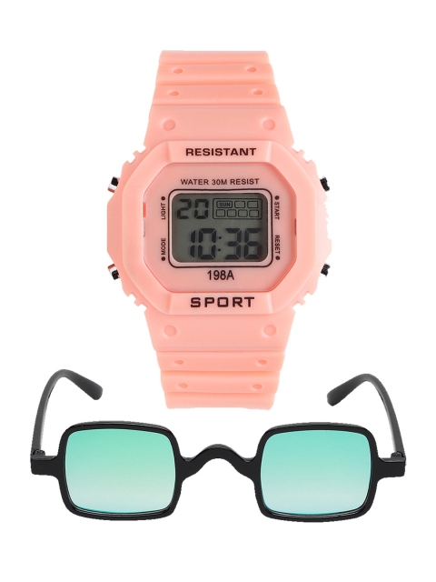 

Fantasy World Unisex Kids Grey Dial & Orange Bracelet Style Straps Digital Multi Function Watch