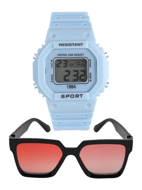 

Fantasy World Unisex Kids Grey Dial & Blue Straps Digital Multi Function Watch FW-198A-BL-WAL-09