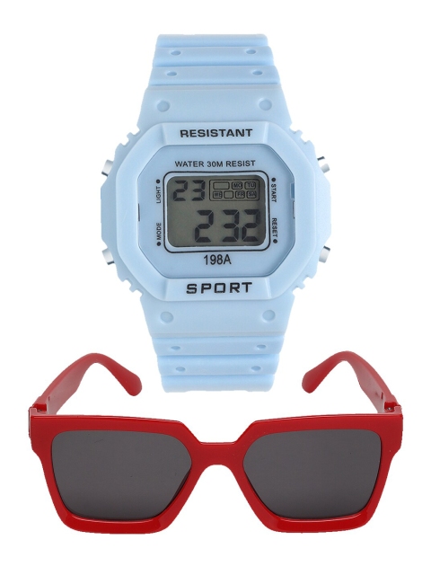 

Fantasy World Unisex Kids Grey Dial & Blue Straps Digital Multi Function Watch FW-198A-BL-WAL-07