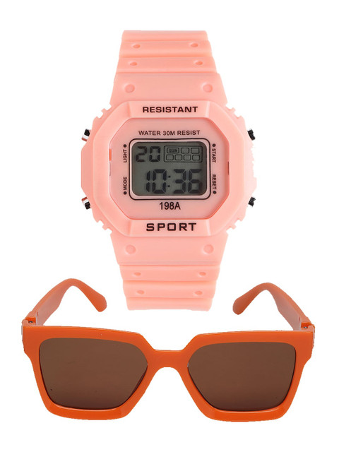 

Fantasy World Unisex Kids Grey Dial & Orange Straps Digital Multi Function Watch FW-198A-OR-WAL-06