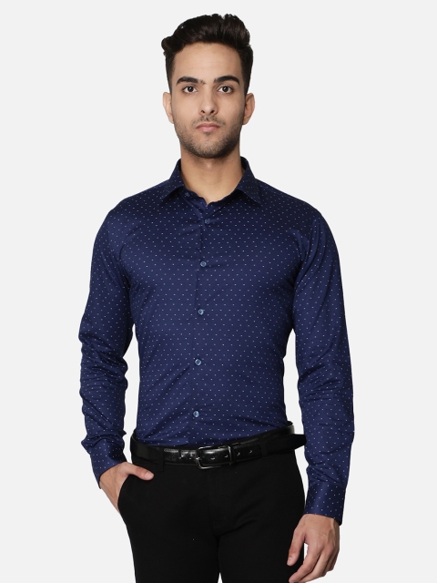 

Callino London Men Navy Blue Slim Fit Printed Casual Shirt