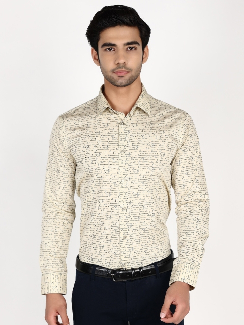 

Callino London Men Beige Slim Fit Floral Printed Casual Shirt