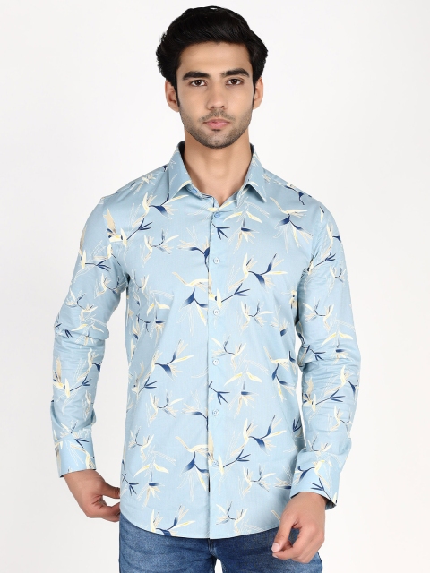 

Callino London Men Blue Slim Fit Printed Casual Shirt