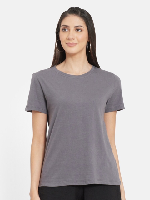 

UNMADE Women Grey Organic Cotton T-shirt