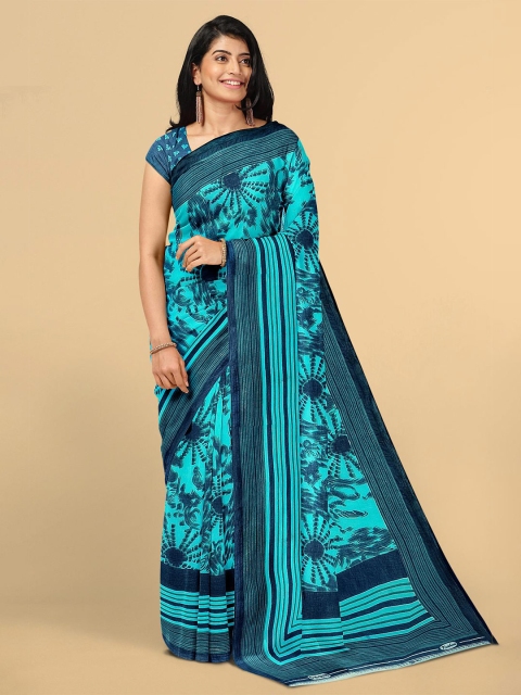 

Kalamandir Blue Tie and Dye Silk Blend Saree