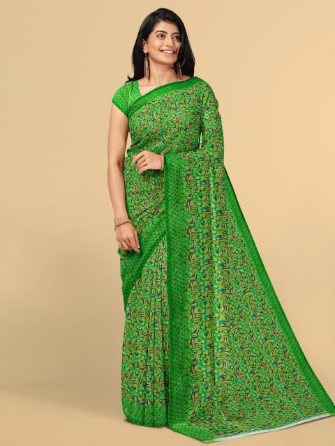 

Kalamandir Green & Blue Floral Saree