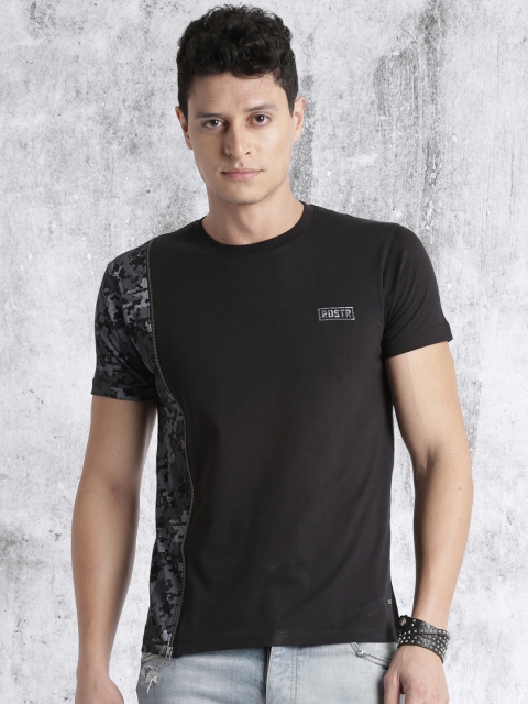 

RDSTR Men Black Printed T-shirt