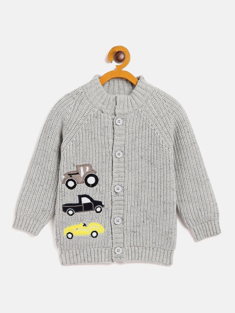 

JWAAQ Unisex Kids Grey & Black Printed Pullover