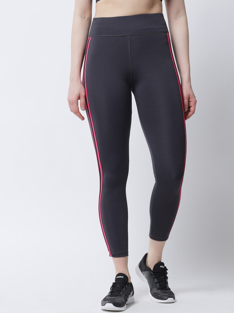 

Tulsattva Women Grey Solid Slim-Fit Tights