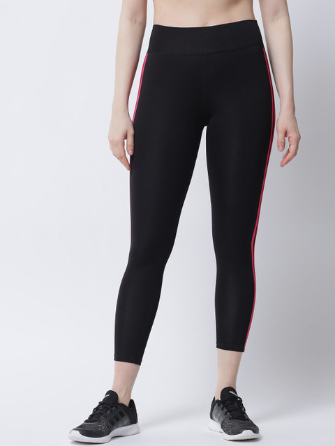 

Tulsattva Women Black Color Blocked Ankle Length Tights