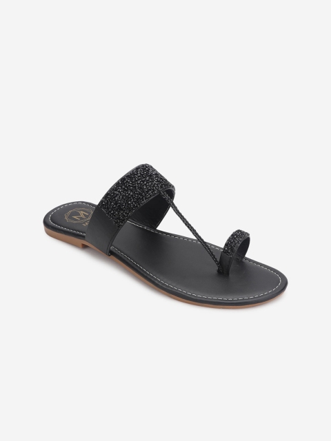 

Myra Women Black Embellished One Toe Flats