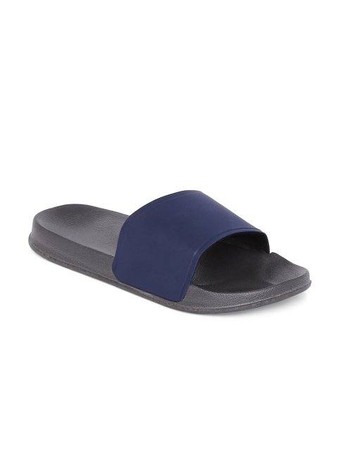 

Bewakoof Women Grey & Black Rubber Sliders