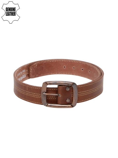 

SPYKAR Men Brown Solid Genuine Leather Belt