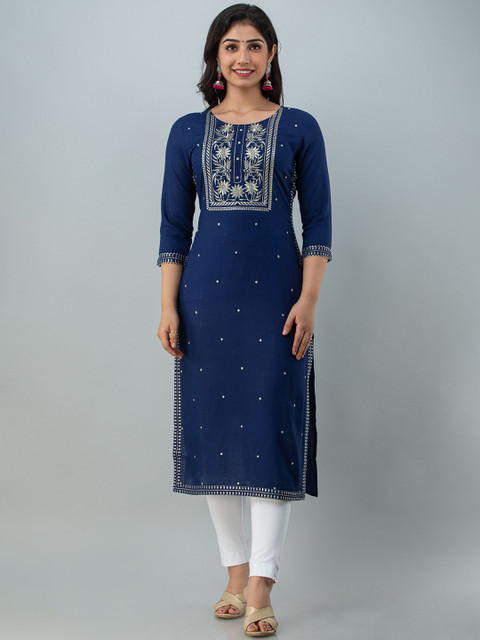 

CKM Women Blue Kurta