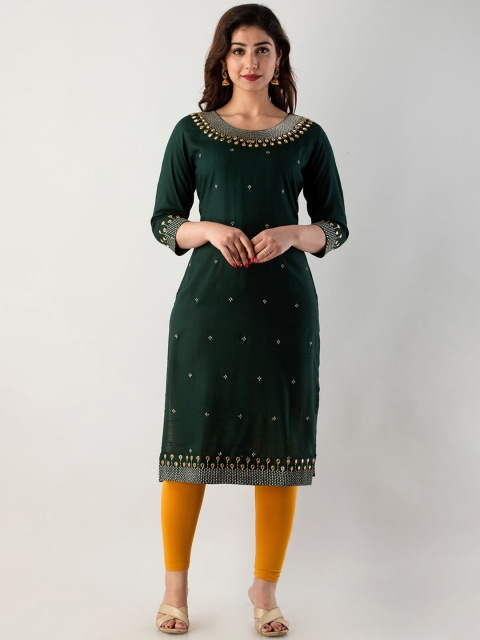 

CKM Women Green Kurta