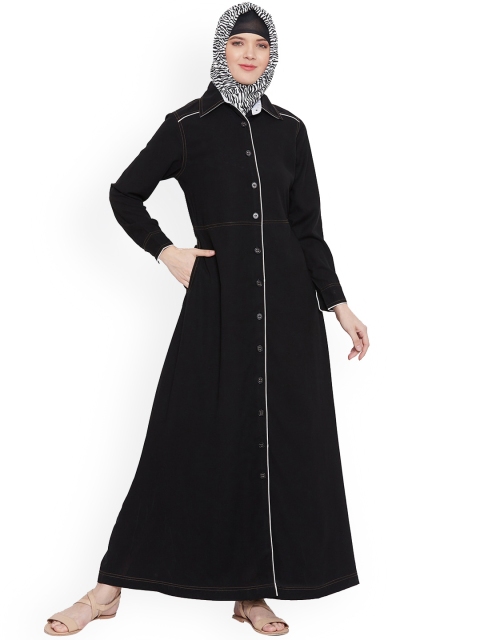 

MOMIN LIBAS Women Black Solid Abaya Burqas
