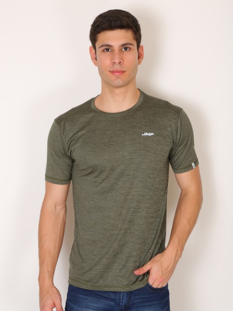 

JMP Men Olive Green Slim Fit Casual T-shirt