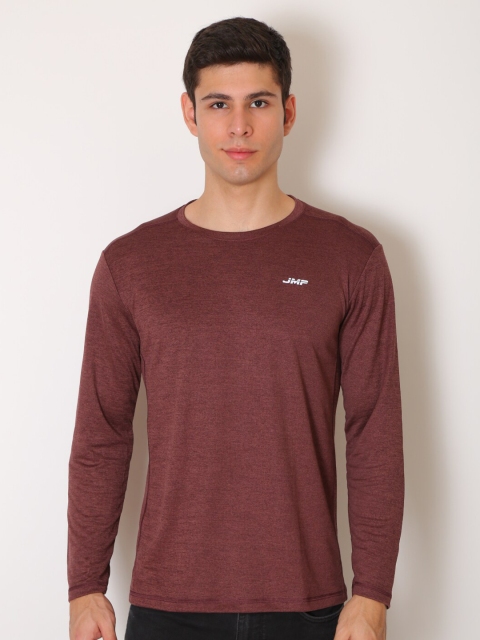 

JMP Men Maroon Slim Fit T-shirt