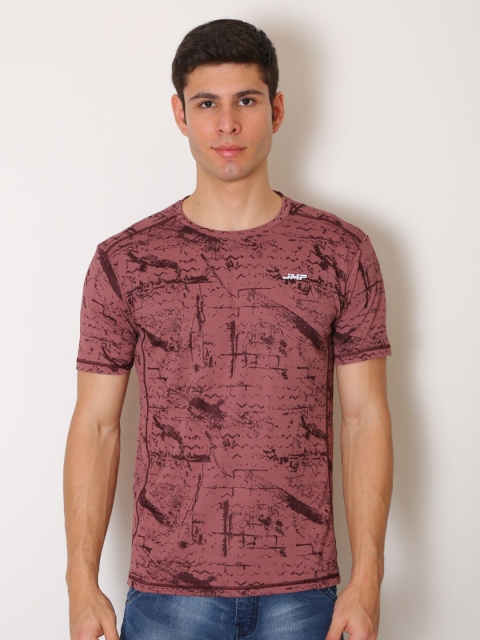 

JMP Men Maroon Typography Printed Slim Fit T-shirt