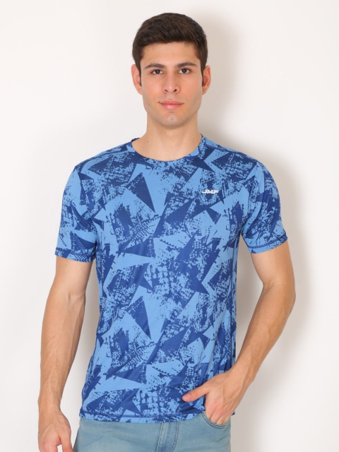 

JMP Men Blue Printed Tropical Slim Fit T-shirt