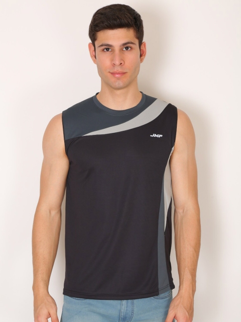 

JMP Men Black Relaxed Fit Sports Tshirt