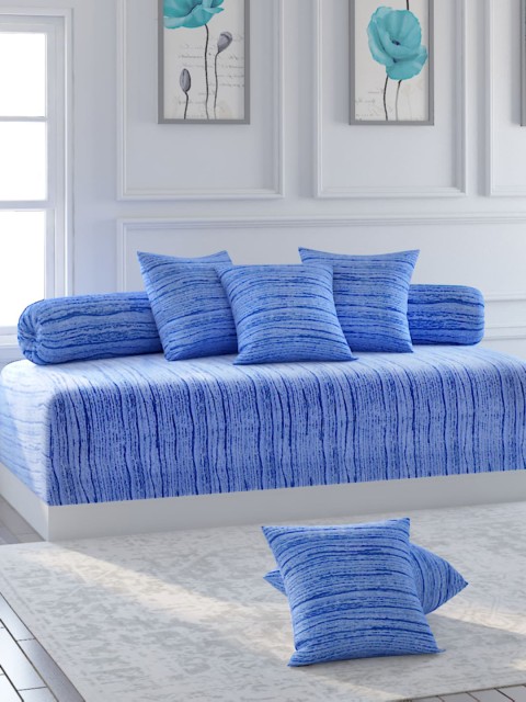 

MODEFE Blue Striped Cotton Diwan Set