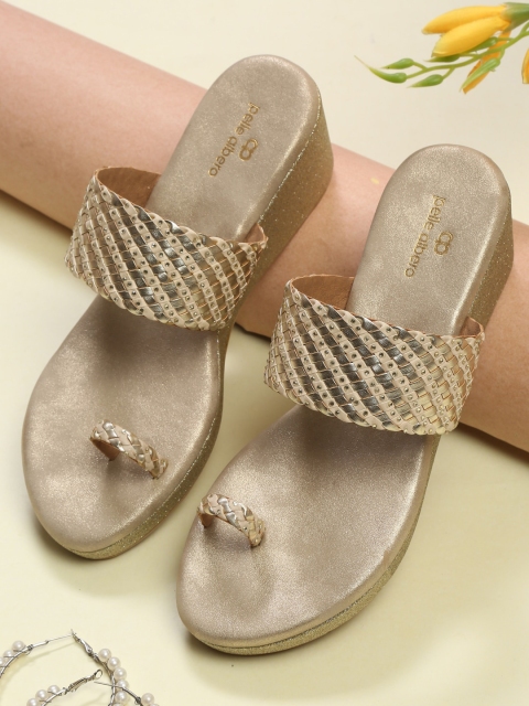 

pelle albero Gold-Toned Block Mules