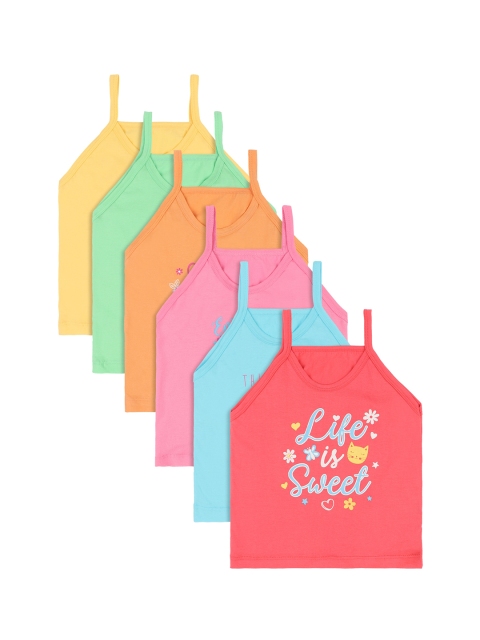 

Bodycare Girls Pack Of 6 Assorted Cotton Basic Vests
