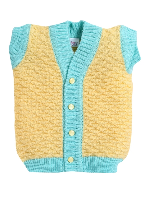 

Little Angels Unisex Kids Yellow & Blue Cable Knit Cardigan