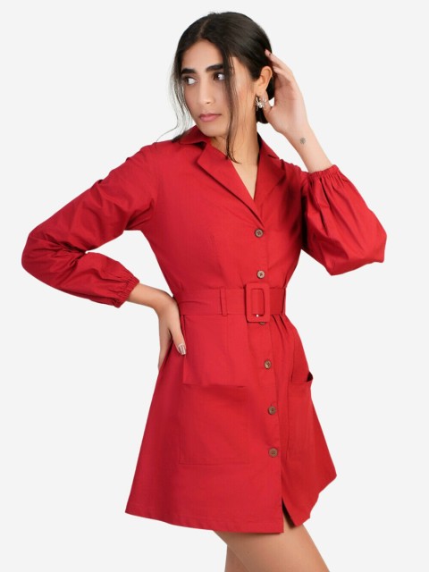 

Alaya By Stage3 Red Shirt Dress