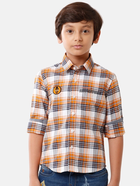 

CP BRO Boys Multicoloured Standard Slim Fit Tartan Checks Checked Casual Shirt, Multi