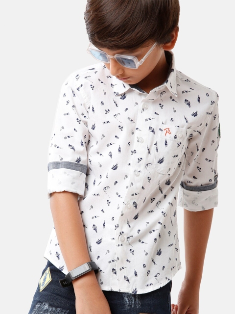 

CP BRO Boys Multicoloured Standard Slim Fit Printed Casual Shirt, Multi