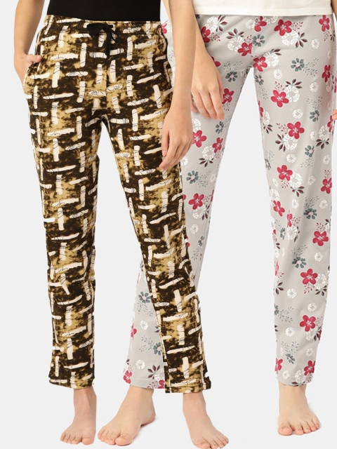 

Leading Lady Women Pack of 2 Printed Pure Cotton Pyjamas, Blue