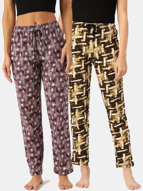 

Leading Lady Women Pack of 2 Printed Lounge Pants, Grey