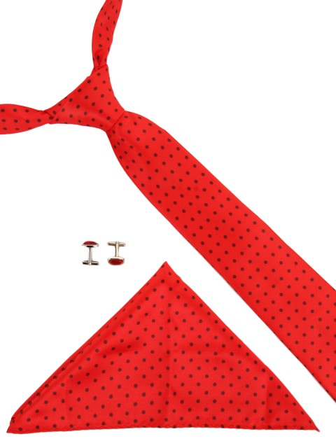 

Alvaro Castagnino Men Red Dot Print Accessory Gift Set