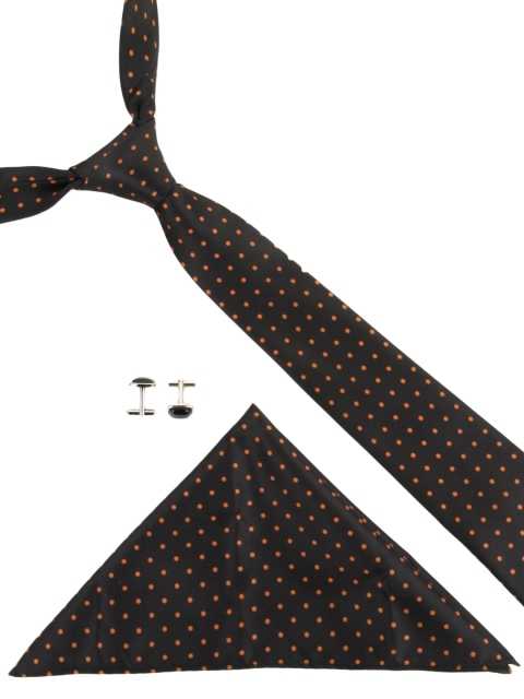 

Alvaro Castagnino Men Black Dot Print Accessory Gift Set
