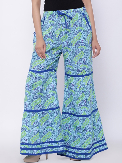 

SOUNDARYA Blue Printed Palazzos