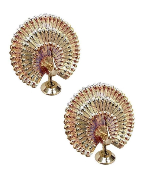 

WENS Gold-Toned Brass Dancing Peacock Showpiece