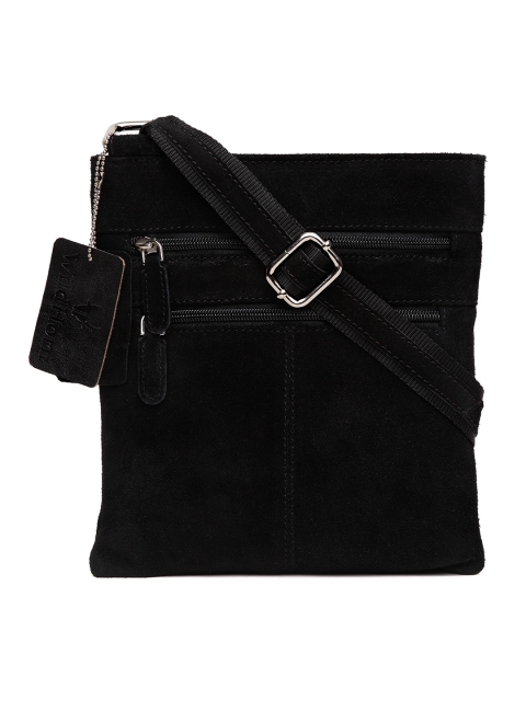 

WildHorn Men Black Genuine Leather Messenger Bag